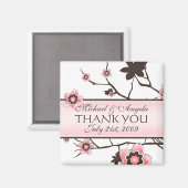 Cherry Blossom Modern Bedankt Magneet (Voorkant / Achterkant)