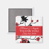 Cherry Blossom Modern Bedankt Magneet (Voorkant / Achterkant)