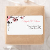 Cherry Blossom Modern Custom Adresetiketten Etiket (Insitu)