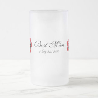 Cherry Blossom Modern Custom Best Man Matglas Bierpul