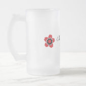 Cherry Blossom Modern Custom Best Man Matglas Bierpul (Links)