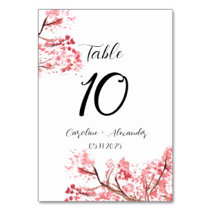 Cherry blossom Modern Oriental Sakura Wedding Kaart