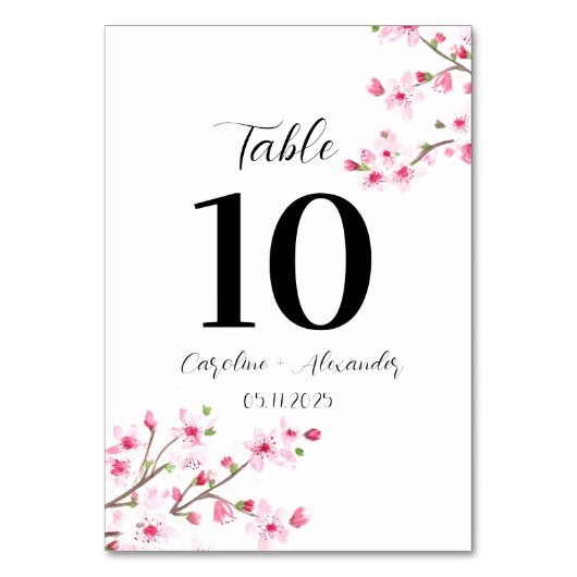 Cherry blossom Modern Oriental Sakura Wedding Kaart (Voorkant)