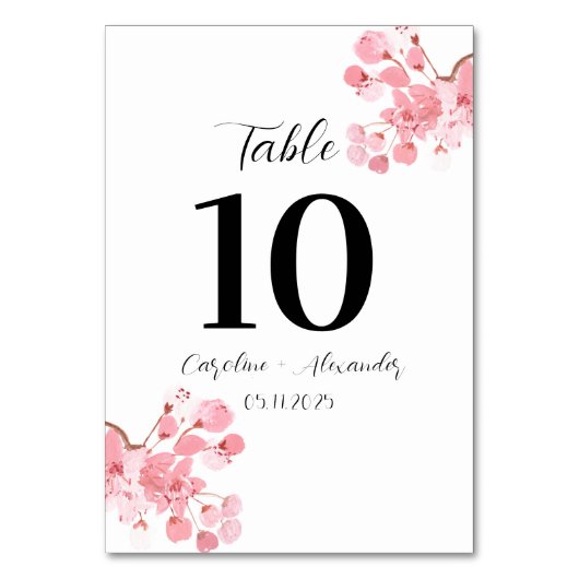 Cherry blossom Modern Oriental Sakura Wedding Kaart (Voorkant)