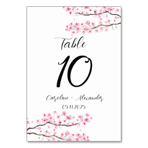 Cherry blossom Modern Oriental Sakura Wedding Kaart