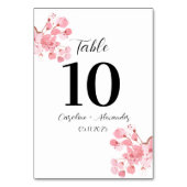 Cherry blossom Modern Oriental Sakura Wedding Tabl Kaart (Voorkant)