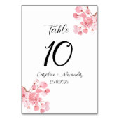 Cherry blossom Modern Oriental Sakura Wedding Tabl Kaart (Voorkant)