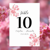 Cherry blossom Modern Oriental Sakura Wedding Tabl Kaart