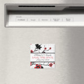 Cherry Blossom Modern Save The Date Magneet (Insitu (Vaatwasser))