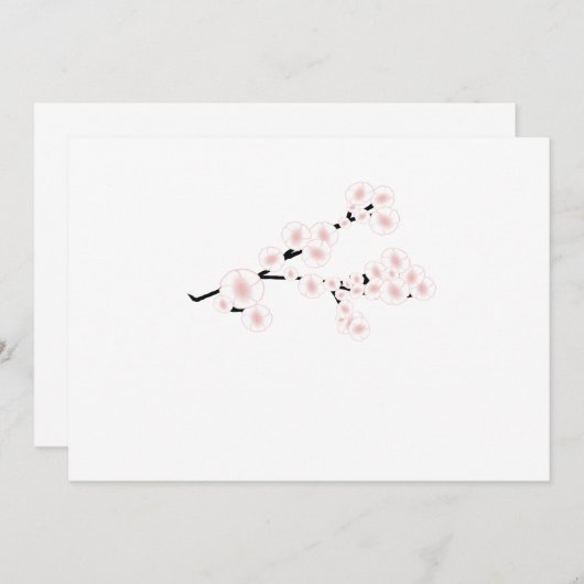 Cherry Blossom Modern Simple Elegant Wedding Ideeë (Voorkant / Achterkant)