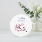 Cherry Blossom Modern Simple Elegant Wedding Ideeë Kaart (Staand voorkant)