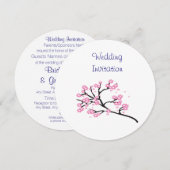 Cherry Blossom Modern Simple Elegant Wedding Ideeë Kaart (Voorkant / Achterkant)