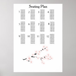 Cherry Blossom Modern Simple Elegant Wedding Ideeë Poster