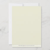 Cherry Blossom Modern Wedding Invitation : olijf Kaart (Achterkant)