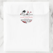 Cherry Blossom Modern Wedding Save the Date Ronde Sticker (Tas)