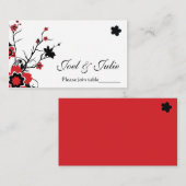 Cherry Blossom Moderne Aangepaste Tafel / Plaats K Plaatskaartje (Voorkant / Achterkant)