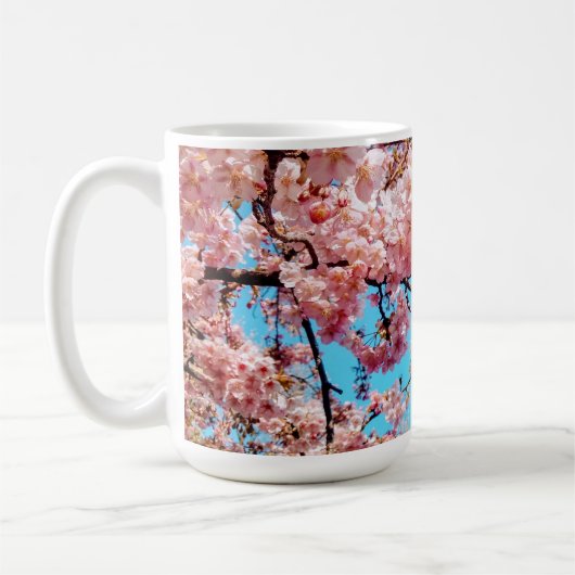 Cherry Blossom moderne thee/koffie mok (Links)