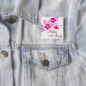 Cherry Blossom Moeder van de Bride Button (In situ)
