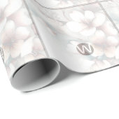 Cherry Blossom Monogram Cadeaupapier (Rol Hoek)