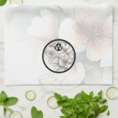 Cherry Blossom Monogram Keukenhanddoeken (Gevouwen)