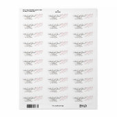 Cherry Blossom Monogram Retouradres Labels (Full Sheet)