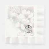 Cherry Blossom Monogram servetten (Voorkant)