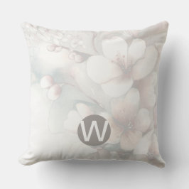 Cherry Blossom Monogram Sierkussen