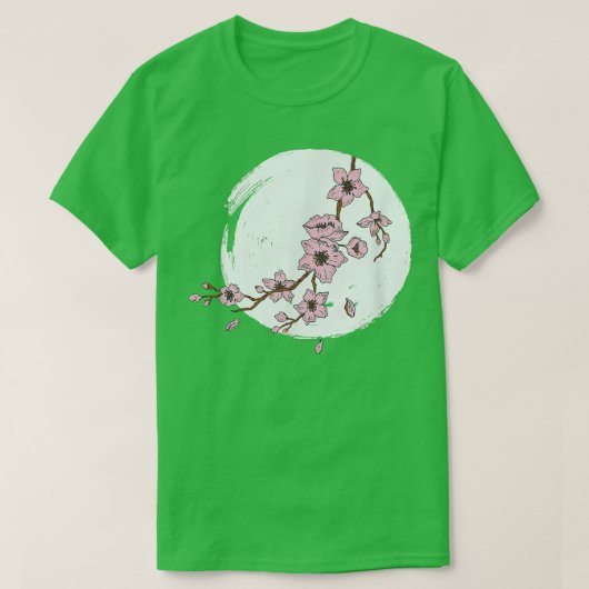 Cherry Blossom Moonlight Japans Sakura Forest Vi T-shirt (Design voorkant)