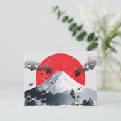 Cherry Blossom Mount Fuji Japan Briefkaart (Staand voorkant)