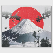 Cherry Blossom Mount Fuji Japan Cadeaupapier (Vlak)