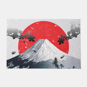 Cherry Blossom Mount Fuji Japan Deurmat