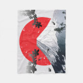 Cherry Blossom Mount Fuji Japan Fleece Deken (Voorkant)