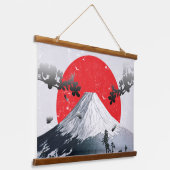 Cherry Blossom Mount Fuji Japan Hangend Wandkleed (Gebogen)