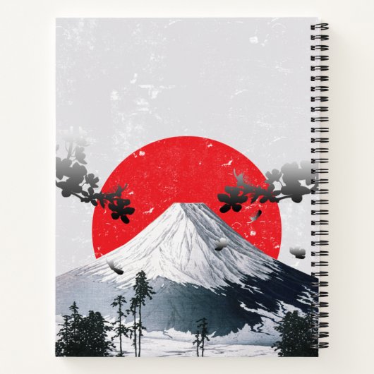 Cherry Blossom Mount Fuji Japan Journal Notitieboek (Achterkant)