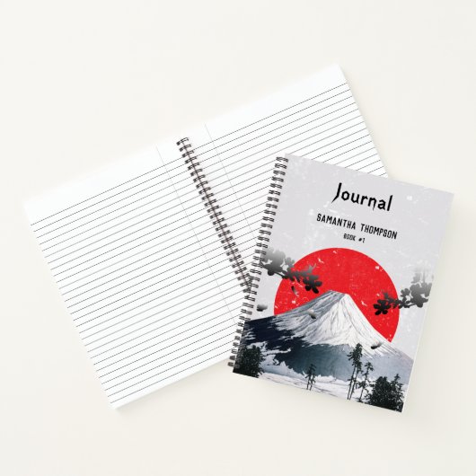 Cherry Blossom Mount Fuji Japan Journal Notitieboek (Binnen)