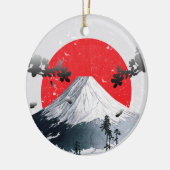 Cherry Blossom Mount Fuji Japan Keramisch Ornament (Links)