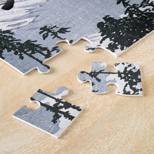 Cherry Blossom Mount Fuji Japan Legpuzzel (Zijkant)