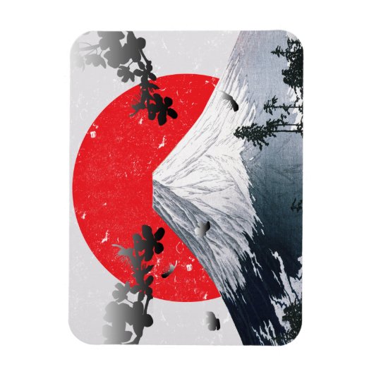 Cherry Blossom Mount Fuji Japan Magneet (Verticaal)