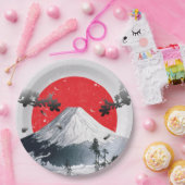 Cherry Blossom Mount Fuji Japan Papieren Bordje (Feest)