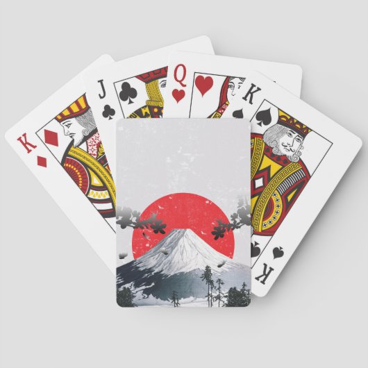 Cherry Blossom Mount Fuji Japan Pokerkaarten (Achterkant)