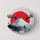 Cherry Blossom Mount Fuji Japan Ronde Button 5,7 Cm (Voorkant)