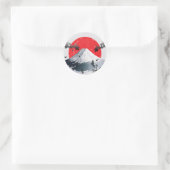 Cherry Blossom Mount Fuji Japan Ronde Sticker (Tas)