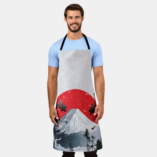 Cherry Blossom Mount Fuji Japan Schort (Gedragen)