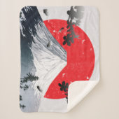 Cherry Blossom Mount Fuji Japan Sherpa Deken (Voorkant)