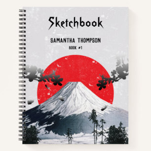Cherry Blossom Mount Fuji Japan Sketchbook Notitieboek