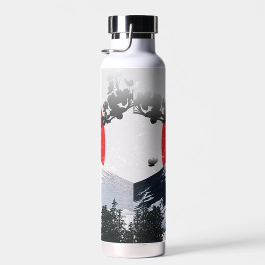 Cherry Blossom Mount Fuji Japan Waterfles (Rechts)