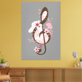 Cherry Blossom Music Canvas Afdruk (Insitu (Woonkamer))