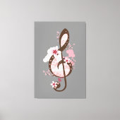 Cherry Blossom Music Canvas Afdruk (Voorkant)