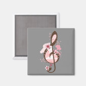 Cherry Blossom Music Magneet (Voorkant / Achterkant)