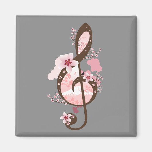 Cherry Blossom Music Magneet (Voorkant)